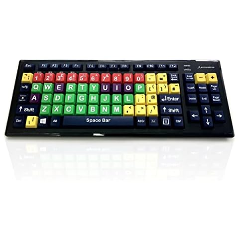 Accuratus Monster 2 Bluetooth & RF - Multi-device Bluetooth & RF Wireless Mixed Colour Upper Case Children’s Keyboard for Learning Cover