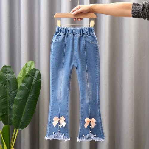 Preppy Clothes for Girls Flared Jeans Butterfly Print Skinny Fit Denim Pants Fall 3t Girl Clothes3
