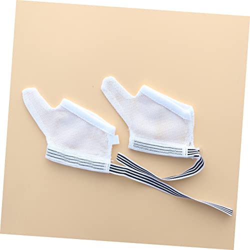 2 Pairs Baby Thumb Sucking Stop Gloves Infant Finger Protectors Breathable Fabric Suitable for Toddlers Thumb Sucking Guard for Boys and Girls4