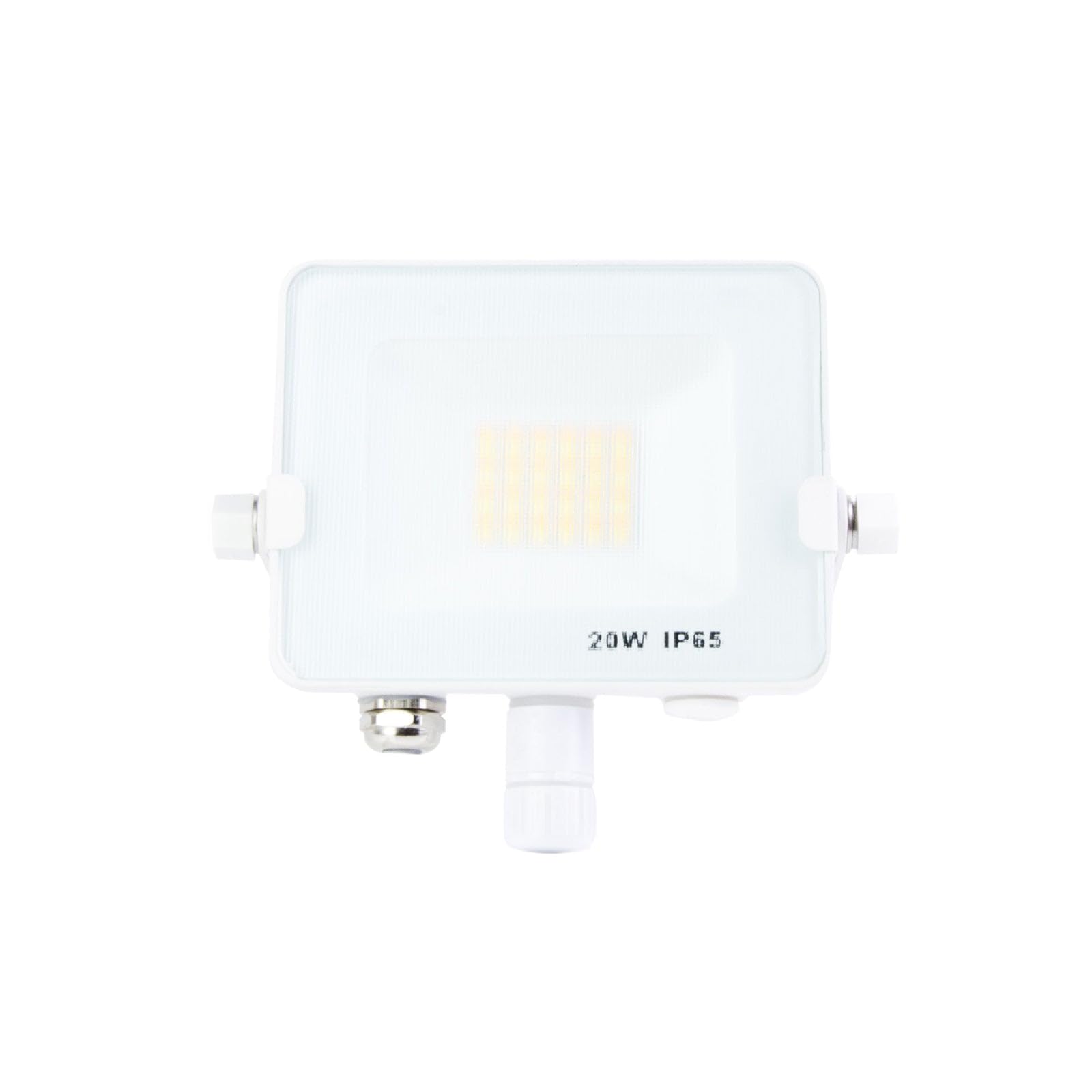 G.W.S® Infinity 20W 1800-2000Lms, White Casing Outdoor IP65 Waterproof LED Floodlight, Energy Saving Security Light, Tri-Colour (3000K/4000K/6000K)