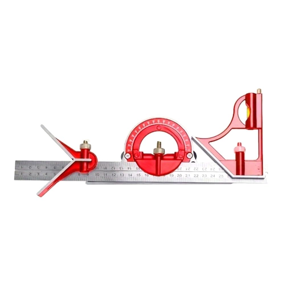 Littimoon 300mm Square Right Angle Ruler Measuring Ruler Multi Combination Protractor Tools Woodworking Tools