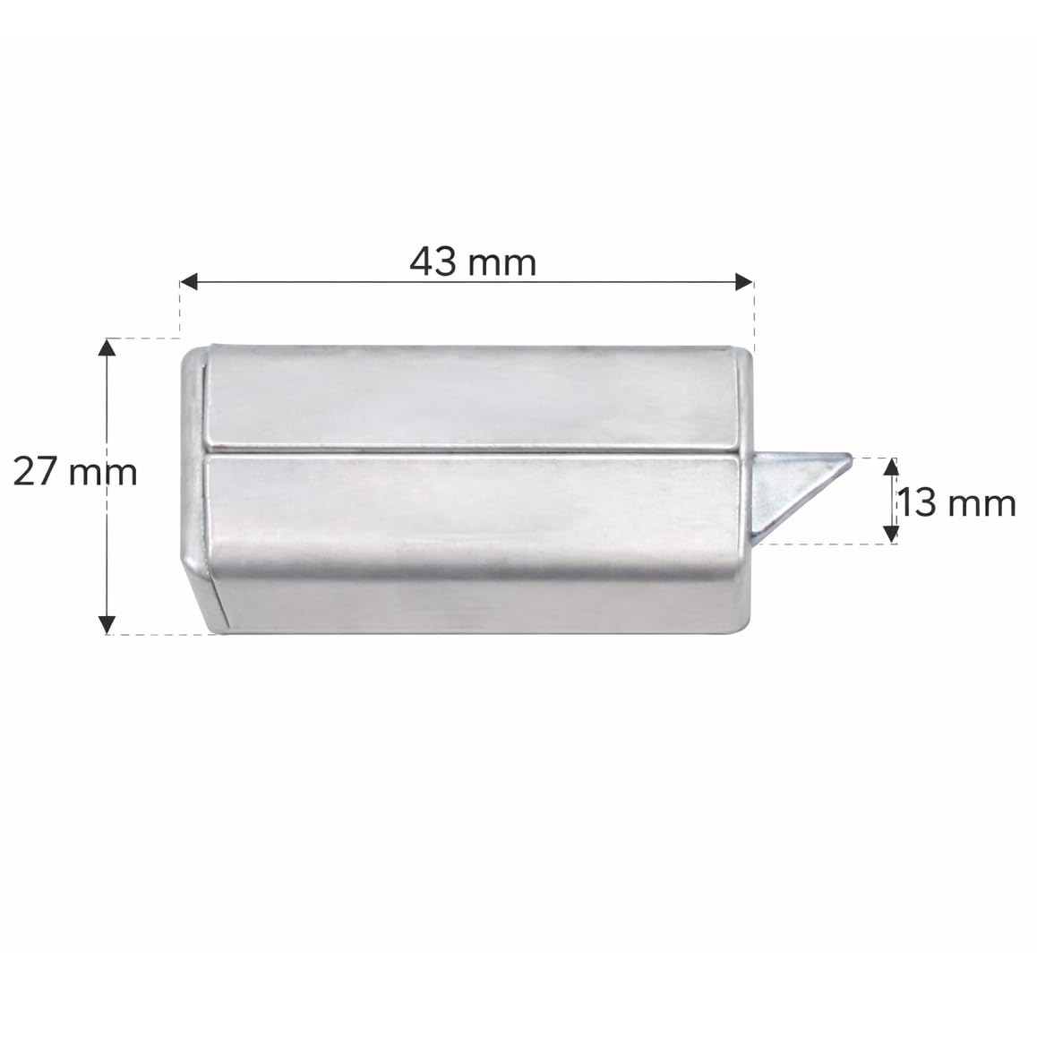 Serrure Encastrée Tubulaire 90/20 Mm - Zinguée - Pour Porte Gauche/Droite - Neuf