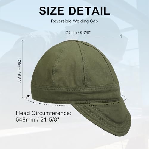 Bonnet de soudeur réversible contre étincelles et brûlures - 2
