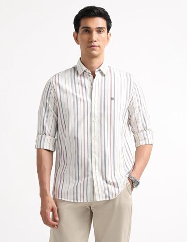 Image of Arrow Sport Blue Casual Shirt ASAEOSH2037