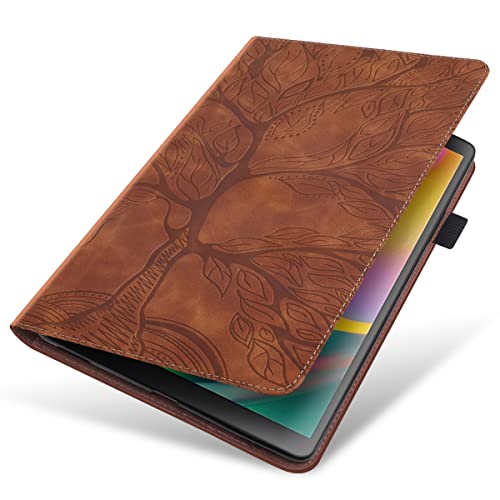 LMFULM® Case for Lenovo Tab P11 (2nd Gen) (11.5 Inch) PU Leather Case Protective Shell with Sleep/Wake Stand Case Flip Cover Embossing Happy Tree Brown - Image 4