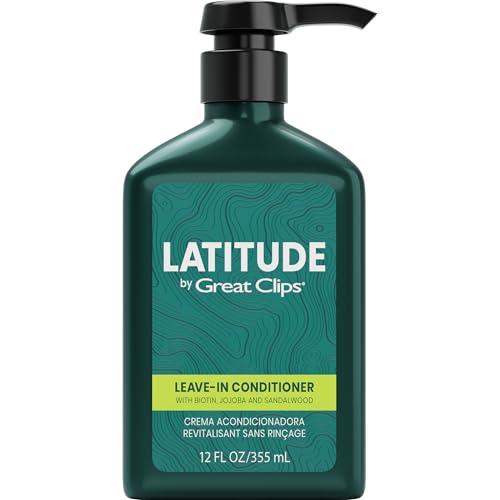 GREAT CLIPS LATITUDE Leave-In Conditioner | Hydrating Leave In Conditioner for Men | Promotes Hair Strength + Renewal | 12oz | Packaging May Vary