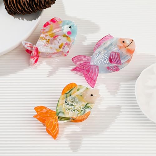 Clip Sugar Cute Fish Hair Clip,Acetate Claw Clips,Hair Clips For Women,Pink thumb #7