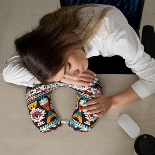 Almohada de viaje con patrón nativo americano y fo miniatura 7