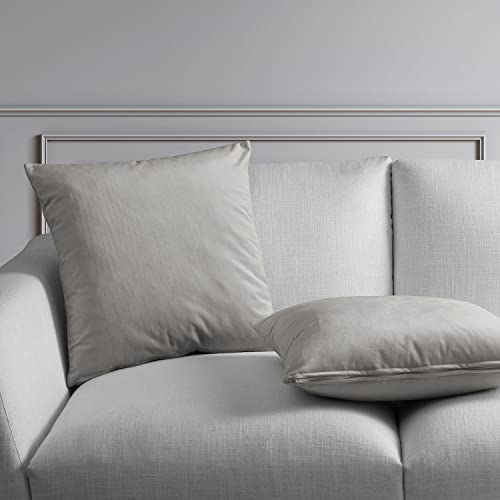 Image of HPD Half Price Drapes Cushion Cover 18 x 18 Heritage Plush Velvet - VPYC-179916-CC18PR - Pair, City Grey