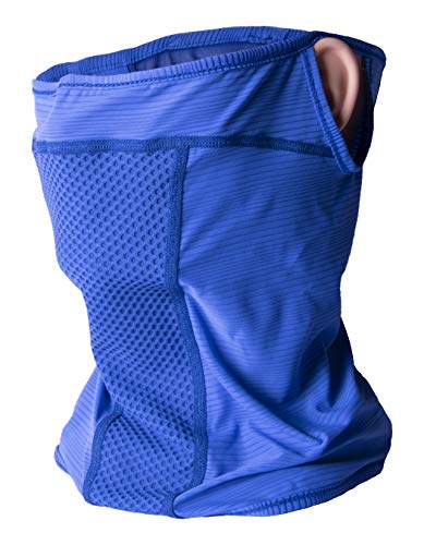 YMK Unisex Neck Gaiter Balaclava Bandana Headwear Summer Face Scarf Protective Mask Sun Protection Cooling Breathable (Blue)