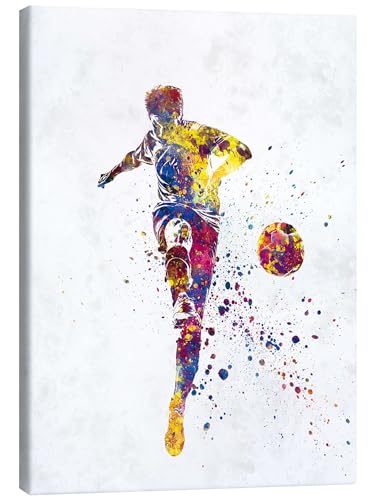 Soccer Player XXX Lienzo de nobelart 70 x 90 cm Colorido Cuadros Decoración para la pared