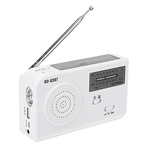 mumisuto Noodradio, RD-638T draagbare, op zonne-energie aangedreven handslinger AM-FM-radio met led-zaklamp