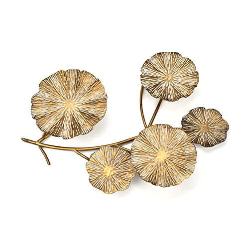 Vintage Flower Iron Plate Gold Candle Holder, 5 Petals Pillar Candle Stand, Decorative Serving Tray For Cake Candleholder For Anniversary Wedding Christmas Housewarming Dining Party Table Centerpieces #TOP17