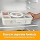 Snackbox mit Fächern, Snackteller mit Deckel und Griff, verbessertes PP-Material, spülmaschinenfest. Snack box mit 8 Fächern, Picknick Box, zum Ordnen von Snacks, Süßigkeiten, Keksen, Nüssen usw