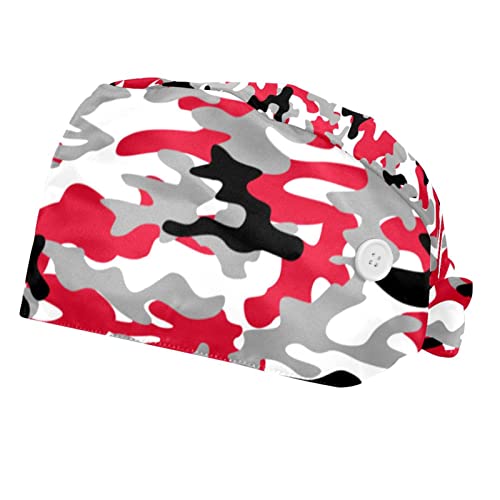 Casquette pour hommes femmes contre la sueur au travail : couvre-chef camouflage ajustable 2pcs