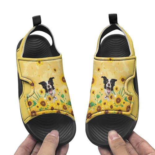 Animal Soft Footbed Sandals Kids Sunflower Adjustable Straps Slide Sandal Breathable Slip on Open Toe Slippers2