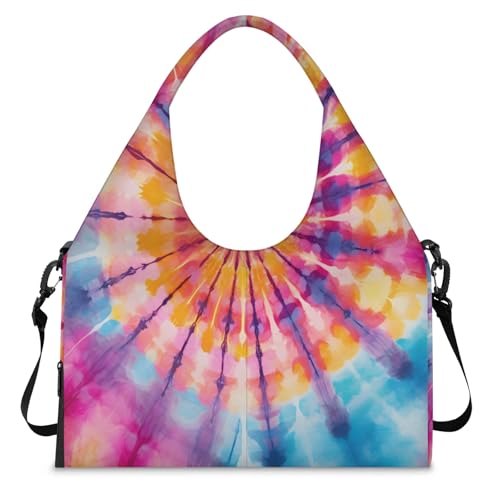 Bolsa de viaje L con compartimento para zapatos y diseño arcoíris funcional 2