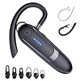 TMGADTDU Bluetooth Headset, Single-Ear Wireless Earpiece with ENC Noise Canceling Mic, 30Hrs Call Time Handsfree Wireless Earbuds, 200 Hrs Standby Time Headphones for iOS Android/Office/Drivin