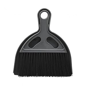 ProPlus mini stofpan en blik 17 x 19,5 cm grijs/zwart 2-delig