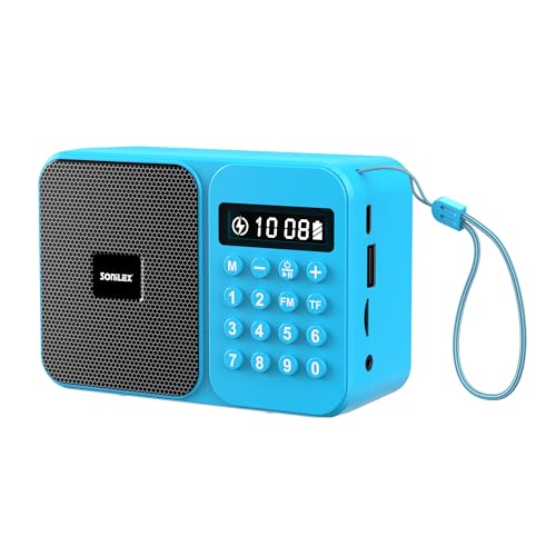 Image of Sonilex 5W Portable Bluetooth Speaker, FM Radio, Type-C (Blue)