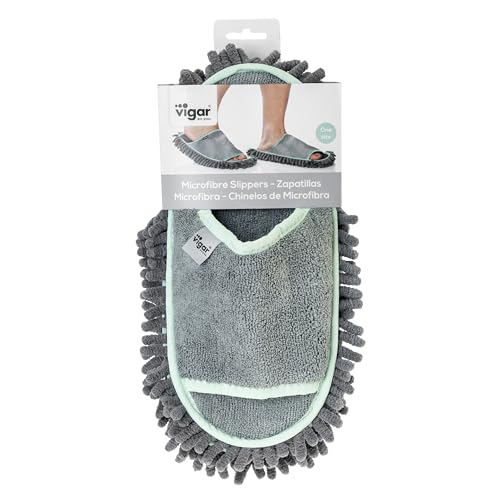 Vigar - Rengo Microfibre Slippers Pack 2 Units - Slippers Microfiber Floor Cleaning - Washable Detachable Mop Slipper, Turquoise 5