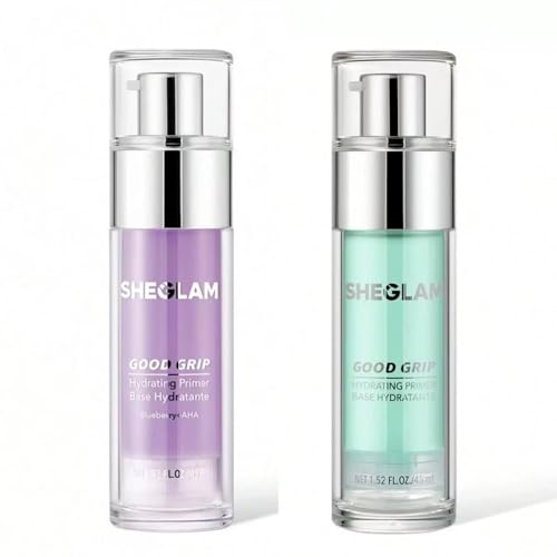 SHEGLAMグルーメイクアッププライマー 保湿とオイルコントロール オイルフリーとシリコンフリー さわやかでベタつかない メイク持続性のあるベース 準拠ジェル 45ml (紫色蓝莓 果酸控油 适合油痘肌)のサムネイル