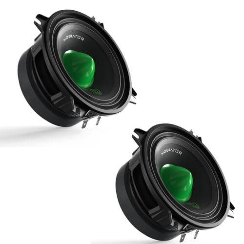 mobiator Midrange Loudspeakers MB-M404 4 400W Max 4 Ohms High Efficiency Car Audio Door Speakers for Car or Truck Stereo Sound System-Black (2 Speakers) (MB-M404)