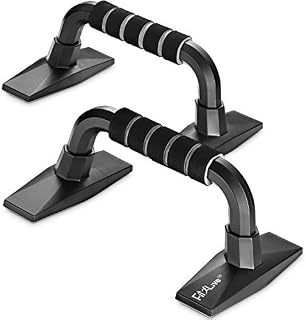 Fit2Live Pushup Handles for Floor in Home Gym - Power Abs Workout Bars with Foam Grips for Strength Training and Press/Pull Core Exercise