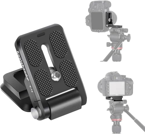 Koolehaoda QB-1 Clip Per Fotocamera Da Cintura/Zaino – Piastra A Sgancio Rapido In Lega Di Alluminio, Supporto Per DSLR E Mirrorless, Carico 15 Kg