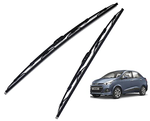 Image of Euro Care Metal Type Wiper Blade Compatibility with Hyundai Xcent Windshield Car Wiper Blade Size D-22,P-16