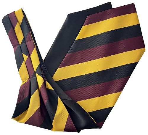 Cravate Ascot rayée Prince de Galles Yorkshire contre les plis des faux cols