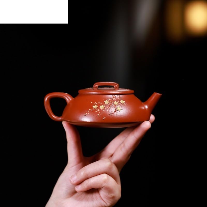 Théière en Argile Violette 200 ML, fabriquée à la Main, avec Filtre, en Terre Crue et avec infuseur à thé Chinois Zisha.