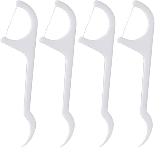 100 unidades desechables de hilo dental palitos limpiador de dientes cuidado oral con estuche de plástico portátil