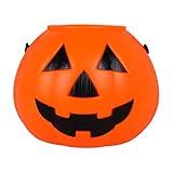 VALICLUD Halloween Pumpkin Candy Bucket Halloween Bucket Orange Candy Bag Trick or Treat Pumpkin Candy Bucket for Kids 5.5 x 7.0inch