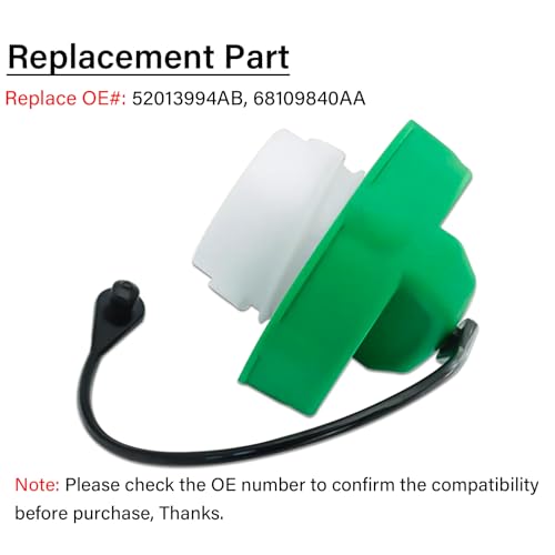 Image of Gas Cap, Diesel Fuel Cap Fit For Dodge Ram 2500 3500 4500 5500, Ram 1500 2500 3500 4500 5500, ProMaster 1500 2500 3500, Jeep Liberty Wrangler Grand Cherokee, Replace 52013994AB