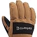 Carhartt Men's Waterproof Insulated Knit Cuff Glove, Brown Black, Large