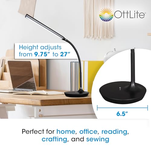 Image of OttLite Extended Reach LED Desk Lamp, Black