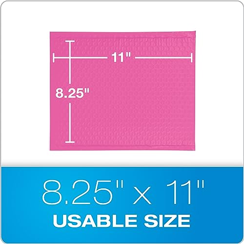 Quality Park Bubble Mailers, 8.5 x 11 Shipping Envelopes, Water Resistant Pink Poly Padded Envelopes, Redi-Strip Peel Off Closure, 25/Box (QUA85861) by Quality Park - Image 6