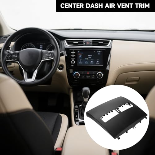 Yollky Front Upper Top Center Dash Vent Trim Bezel Center Dash Vent Trim Frame for Nissan Versa 2007-2012 | Black, Plastic | Replaces 68414-ED50C, 68414ED50C by YOLLKY - Image 2