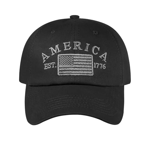 Image of IIN American Flag Baseball Cap for Men Women Low Profile USA Army Tactical Operator Military Plain Dad Hat