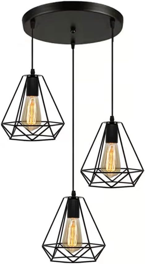 Luminaires suspendus vintage en métal réglables pour illuminer votre salle à manger