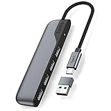 USB C to USB Hub 4 Ports, Syntech Type C to USB 3.0 Hub with a USB C to USB Adapter, Thunderbolt 3 to USB Hub Compatible with Thunderbolt 4 MacBook Pro 2021, iPad Pro 2021, iPad Mini 6, iMac, Surface