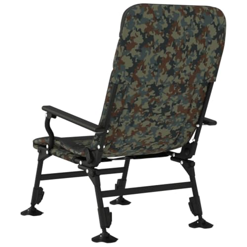 Chaise de pêche pliable réglable à 180° et fauteuil de camping camouflage - 6
