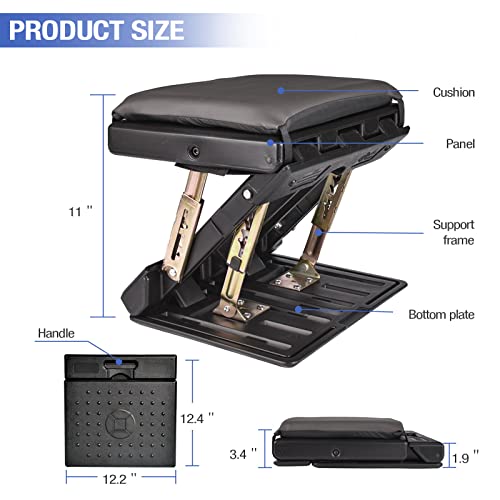 Image of Foot Rest for Under Desk at Work 4-Level Height Adjustable, Ergonomic Foldable Footrest for Office, Gaming,Computer, Soft & Removable Pad Desk Foot Stool Suitable for All Seasons (Gray)