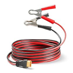 MADCATZ XT60 Connector Cable with 12V DC Battery Alligator Clips Battery Clamp for Power Station, Solar Panel, Car and More [12AWG / 5FT]