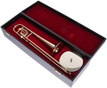 SUPVOX Miniature Toys 1pc Trombone Model Small Musical Instruments Adornos Para De Toys Christmas Tree Ornament Brass Trombone Ornament Instrument Model Ornament Desktop Decor Kids Toys