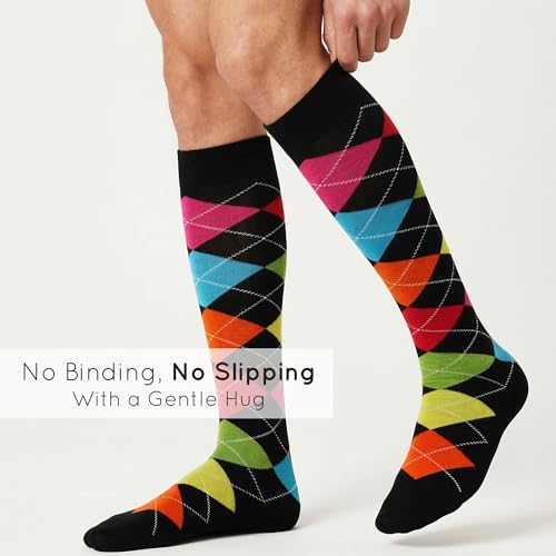 Image of Mysocks Unisex Knee High Long Socks Argyle