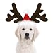 KUDES Dog Christmas Reindeer Antlers Headband Classic Elk Hat Headwear Pet Costumes Accessories