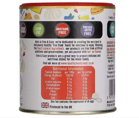 Gluten and Dairy Free Egg Replacer - By Wholesome Harvest 135g - Free and Easy egg replacer is a fantastic alternative for the egg to use in your favourite recipes