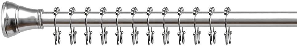 Utopia Alley Shower Rings, Double Roller Ball Shower Curtain Rings for Bathroom, Rust Resistant Stainless Steel Shower Curtain Hooks Rings (Chrome)